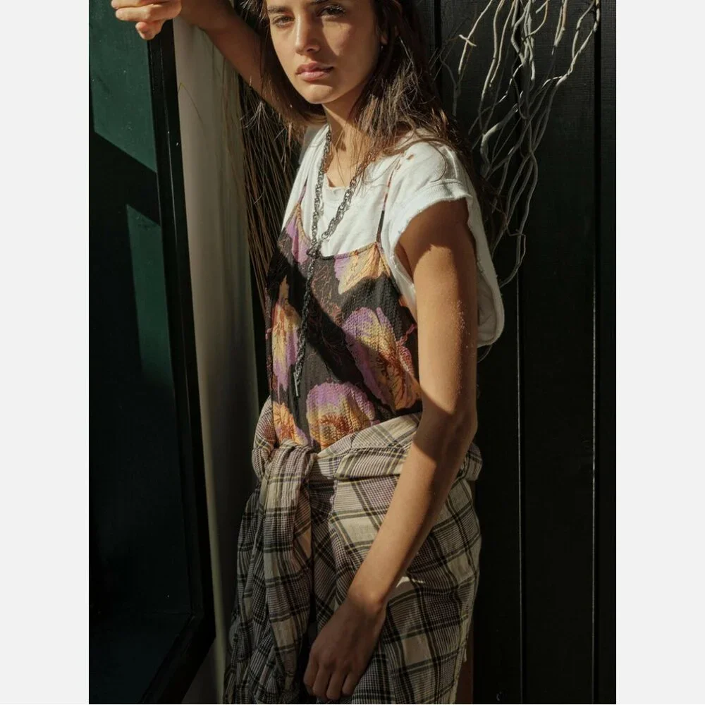 Free People Make Your Move Floral Maxi Slip Dress